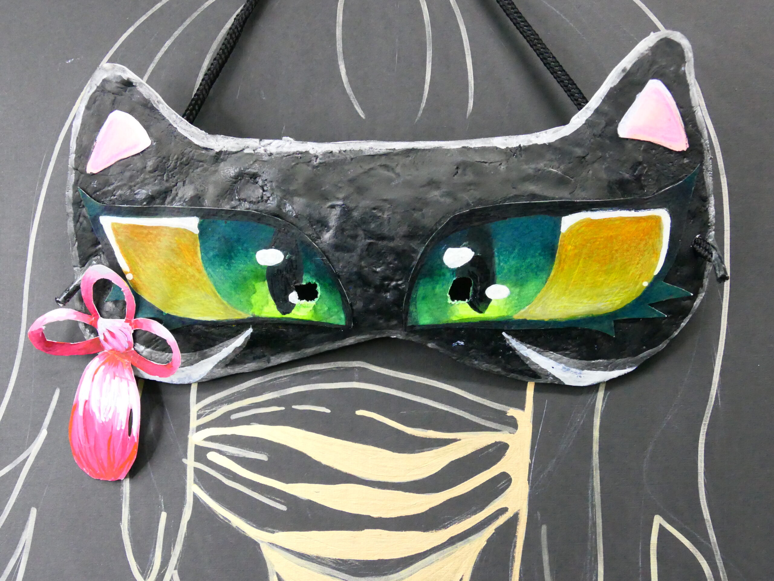 半臉黑貓面具-03